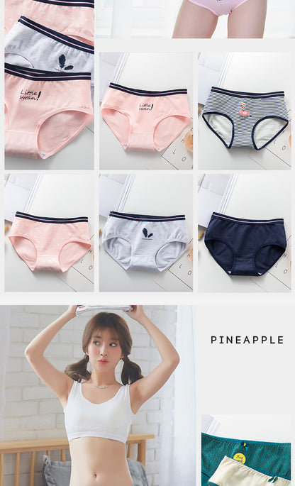 7Pcs/5Pcs Women Panties Comfort Cotton Mix Breathable Underwear Seamless Ladies Low Waist Lingeries Cute Girls Briefs The Clothing Company Sydney
