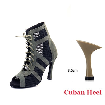 Army Green Suede Latin Dance Boots Ladies Salsa Tango Indoor Sports Ballroom Dance Shoes The Clothing Company Sydney