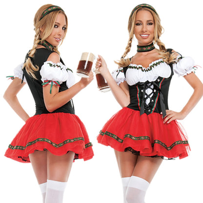 Oktoberfest Dirndl Costume Germany Beer Maid Tavern Wench Waitress Outfit Cosplay Halloween Fancy Party Dress The Clothing Company Sydney