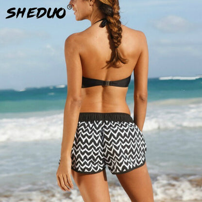 Two Piece Plus Size Tankini Swimming suits Swimwear Patchwork Bikini White boho Printed Swimsuit The Clothing Company Sydney