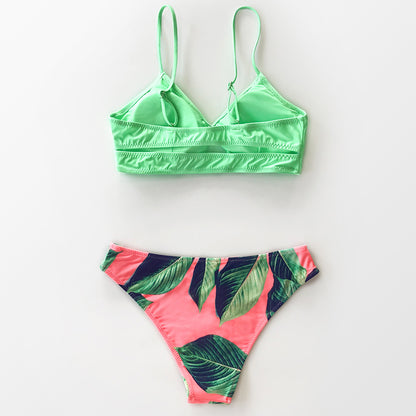 Cut out Low-waist Bikini Sets Swimwear Swimsuits Bathing Suit Navy Floral Tank Bikinis Beachwear The Clothing Company Sydney