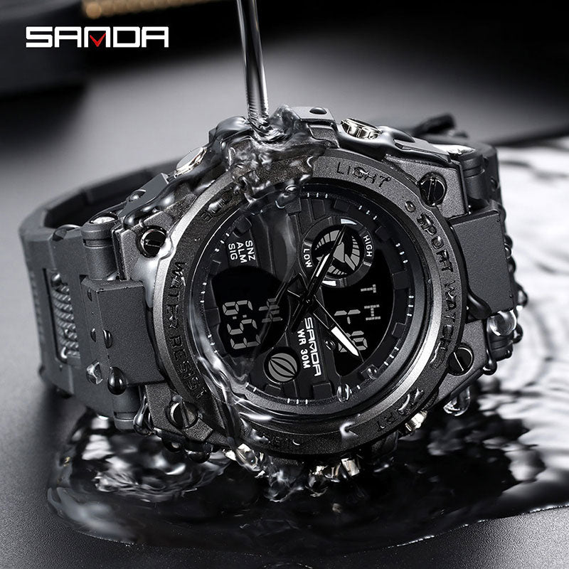Sanda Military Army Sport Style Wristwatch Dual Display Men's Watch Clothing Company Sydney