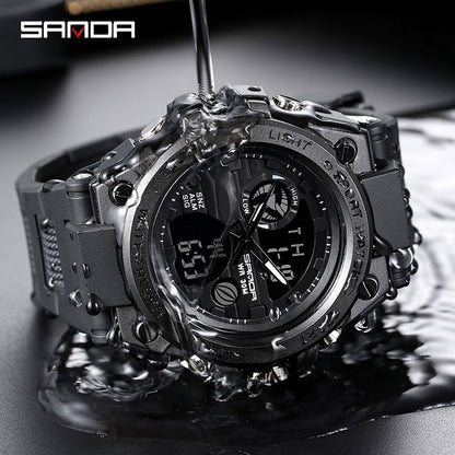 Sanda Military Army Sport Style Wristwatch Dual Display Men's Watch Clothing Company Sydney