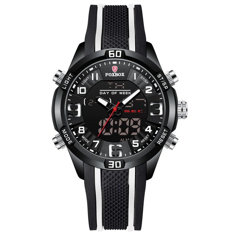 Foxbox Sport Mens Watches Top Brand Luxury Dual Display Quartz Watch For Men Military Waterproof Digital Electronic Watch The Clothing Company Sydney