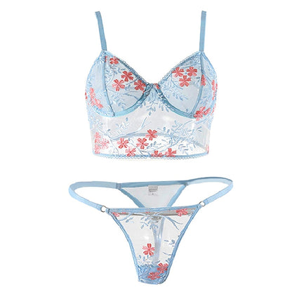 Sensual Lingerie Woman Floral Bra Set Erotic Lingerie Set Woman 2 Pieces Sexy Lace Women&#39;s Underwear Set Brief Sets The Clothing Company Sydney