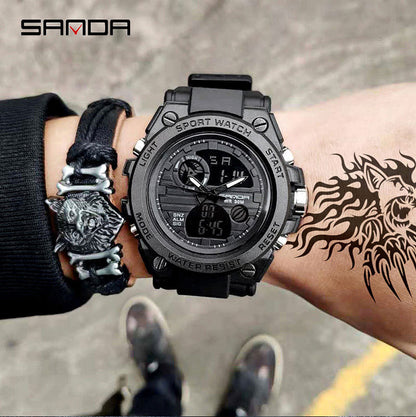 Sanda Military Army Sport Style Wristwatch Dual Display Men's Watch Clothing Company Sydney