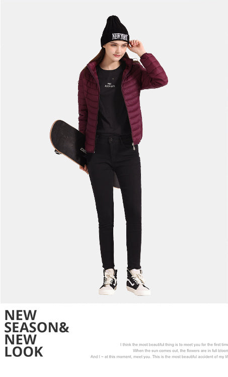 Ladies Padded Puffer Jacket Coat Ultralight Outdoor Clothes Outwear Slim Short Parka Portable Store In Bag The Clothing Company Sydney