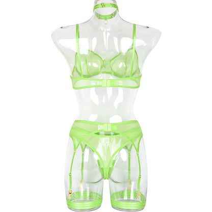 4 Piece Lingerie Underwear Bra Garters Brief Sets Transparent Lace Seamless Panties Set The Clothing Company Sydney