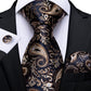 Classic 100% Silk Men's Ties 8cm Blue Plaid Dot Striped Business Necktie Handkerchief Wedding Party Tie Set The Clothing Company Sydney