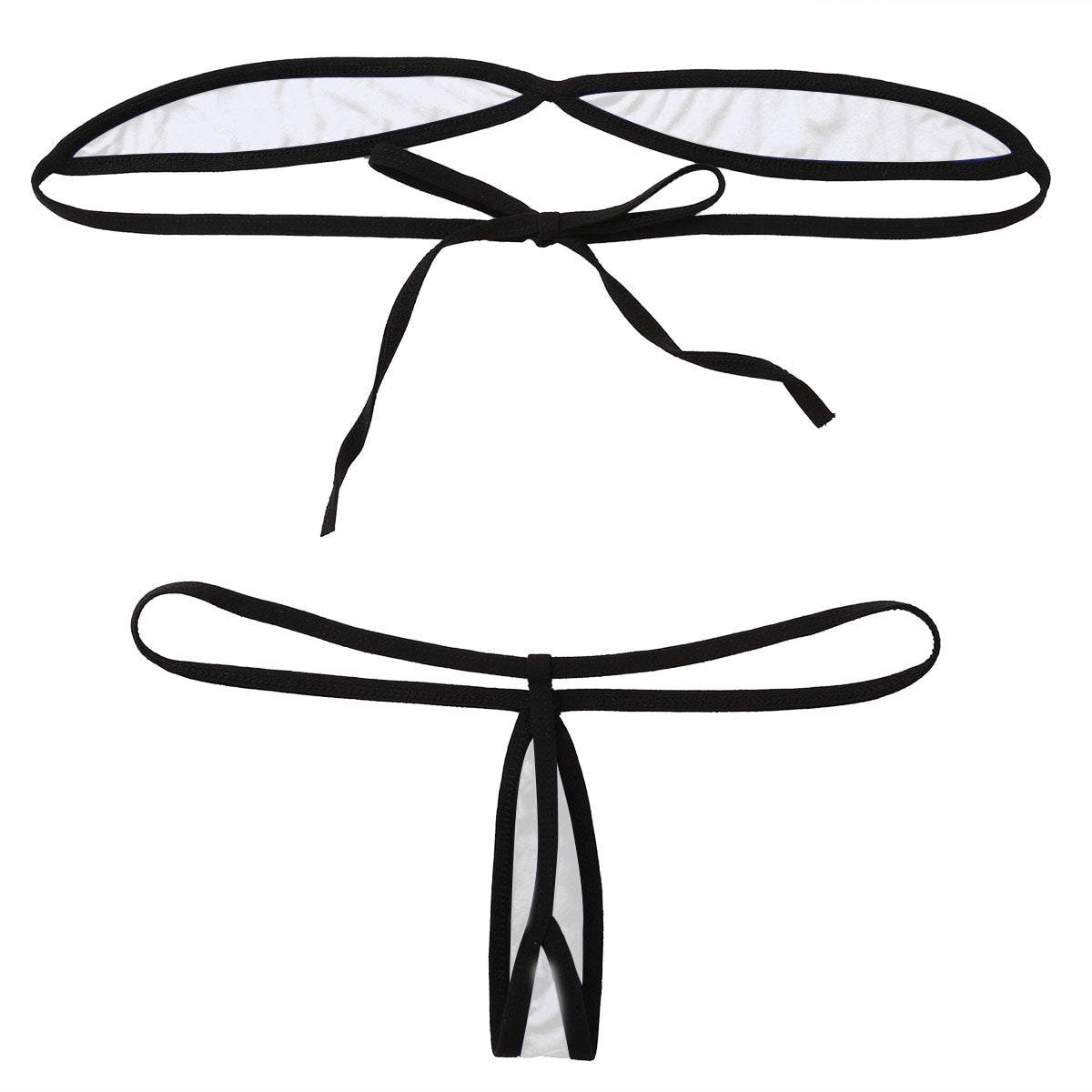 2 Piece Micro Mini Brazilian Bikini Women's Swimwear Bathing Suit Tube Bra Top G-string Bikini Set The Clothing Company Sydney