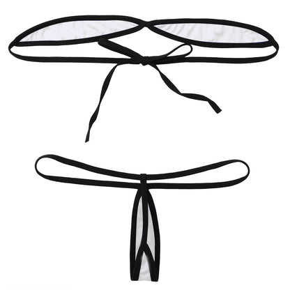 2 Piece Micro Mini Brazilian Bikini Women's Swimwear Bathing Suit Tube Bra Top G-string Bikini Set The Clothing Company Sydney