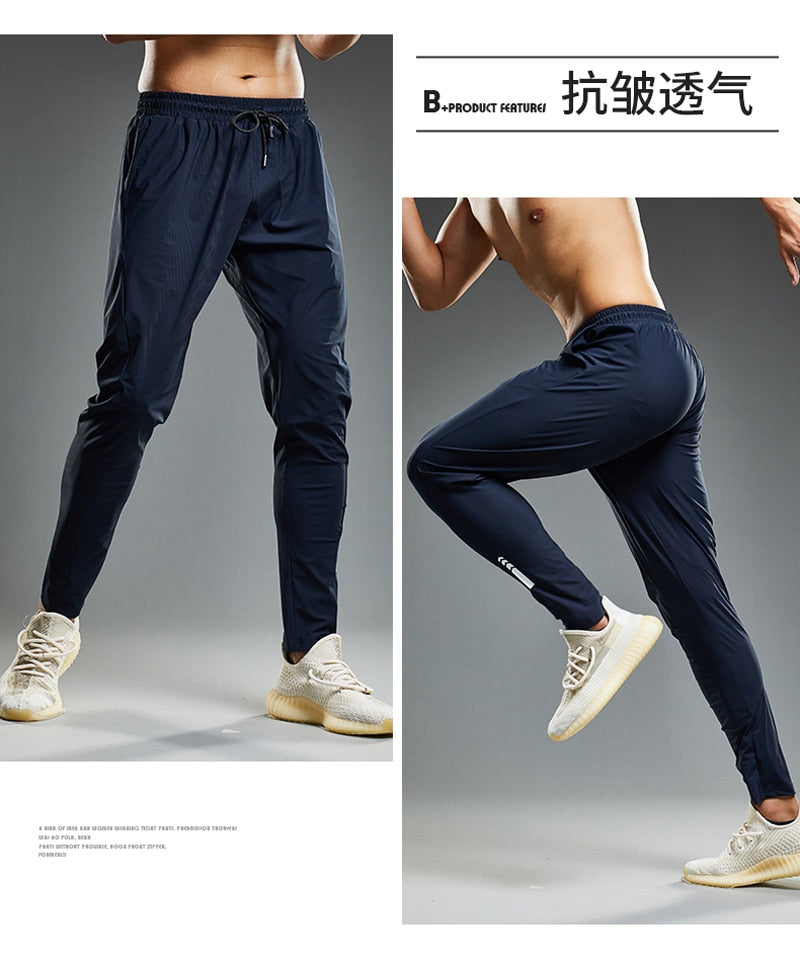 Summer Thin Men's Jogging Sweatpants Elastic Skinny Fit Casual Outdoor Training Fitness Sport Pants Running Trousers The Clothing Company Sydney