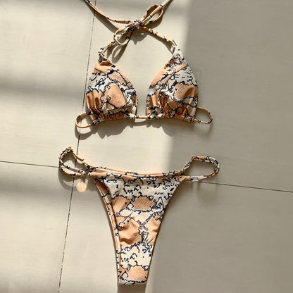 2 Piece Leopard Print Bikini Set Beach Outing Swimming Swimwear Thong Bikini  Swimsuits The Clothing Company Sydney