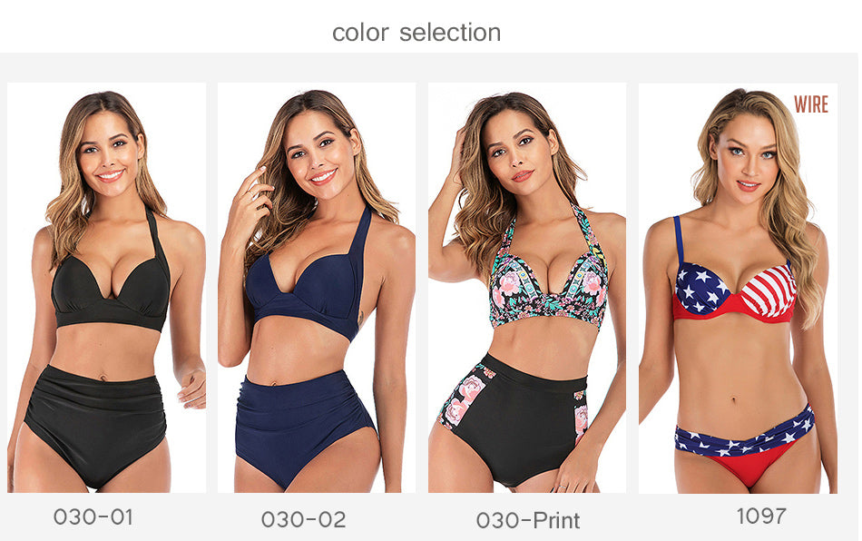 2 Piece Swimwear Plus Size XXXL Split Bikinis Swimsuit Push Up Padded Polyester Beachwear Bathing Swimming Suit The Clothing Company Sydney