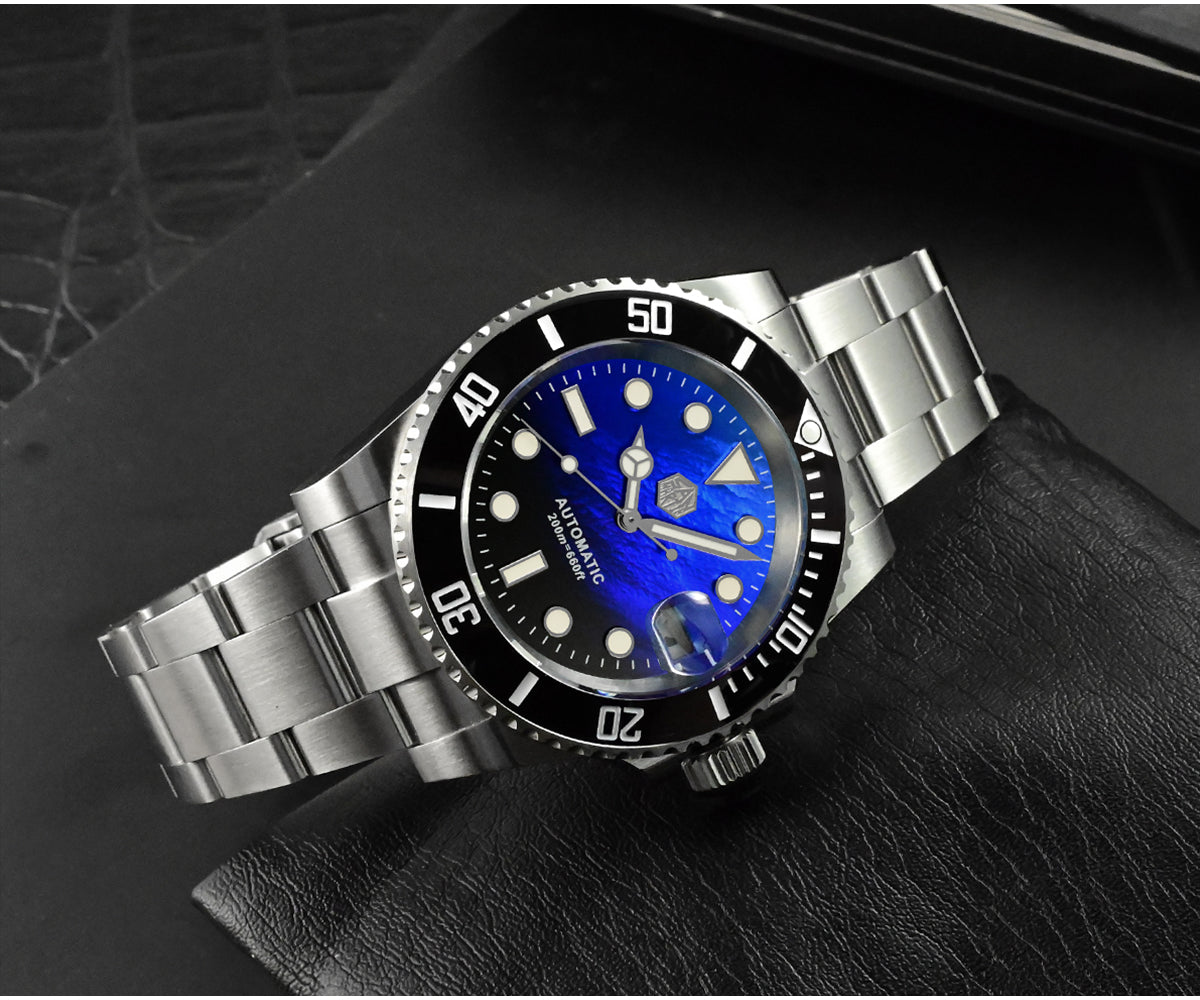 San Martin 40.5mm Water Ghost V3 Sub Diver Luxury Men's NH35 Automatic Mechanical Business Wristwatches Sapphire 20Bar Watch The Clothing Company Sydney