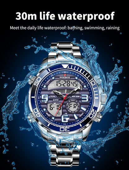 Lige Brand Foxbox Digital Mens Watches Sport Quartz Wristwatch All Steel Military Waterproof Watch The Clothing Company Sydney
