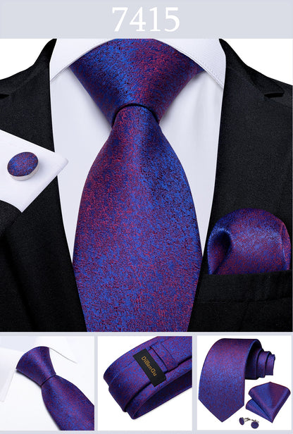 Men Purple Floral Paisley Necktie Business Formal 100% Silk Tie Pocket Square Set For Wedding Party The Clothing Company Sydney
