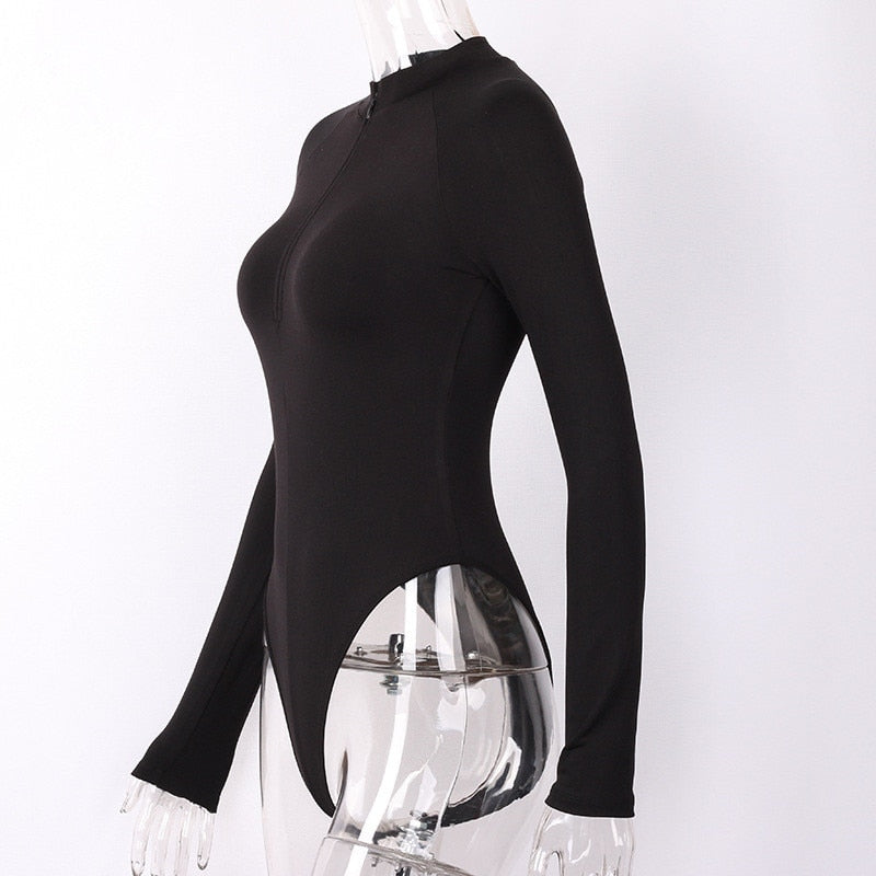 Sheath Velvet Rompers Bodysuit Long Sleeve Regular Zipper Jumpsuits Women Fashion Streetwear Outfits Overalls Bodysuit The Clothing Company Sydney
