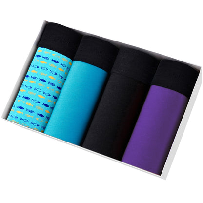 4 Pack Boxer Shorts Men's Panties Underpants Boxershorts Underwear Cotton Mix Trunks Set The Clothing Company Sydney