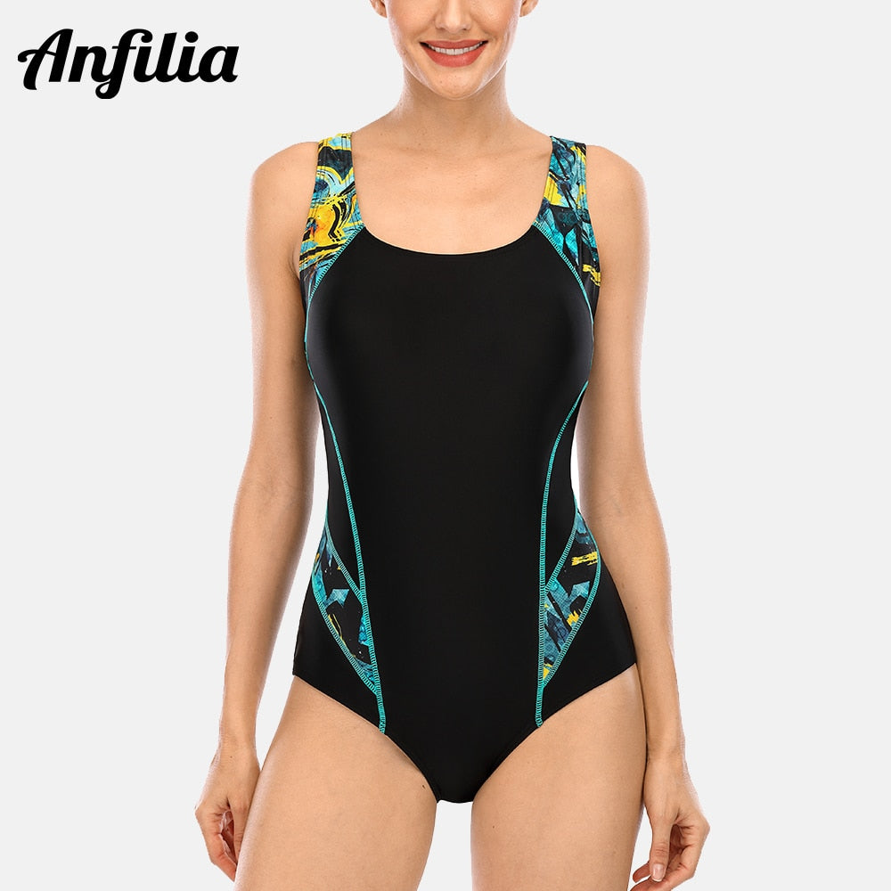 One Piece Pro Sports Swimwear Sports Swimsuit Colorblock Monokini Beach Wear Bathing Suit Bikini The Clothing Company Sydney