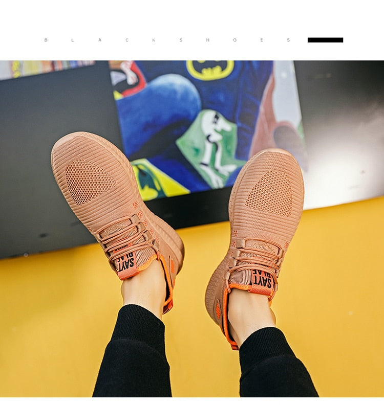 Men's Sneakers Shoes Lightweight Breathable Running Walking Yoga Sports Footwear Soft Sole Lace-up Shoes The Clothing Company Sydney