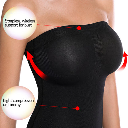 Women Shapewear Strapless Full Slips for Under Dress Tummy Control Slips Skirts Full Body Shaper Seamless Underwear Shaper The Clothing Company Sydney