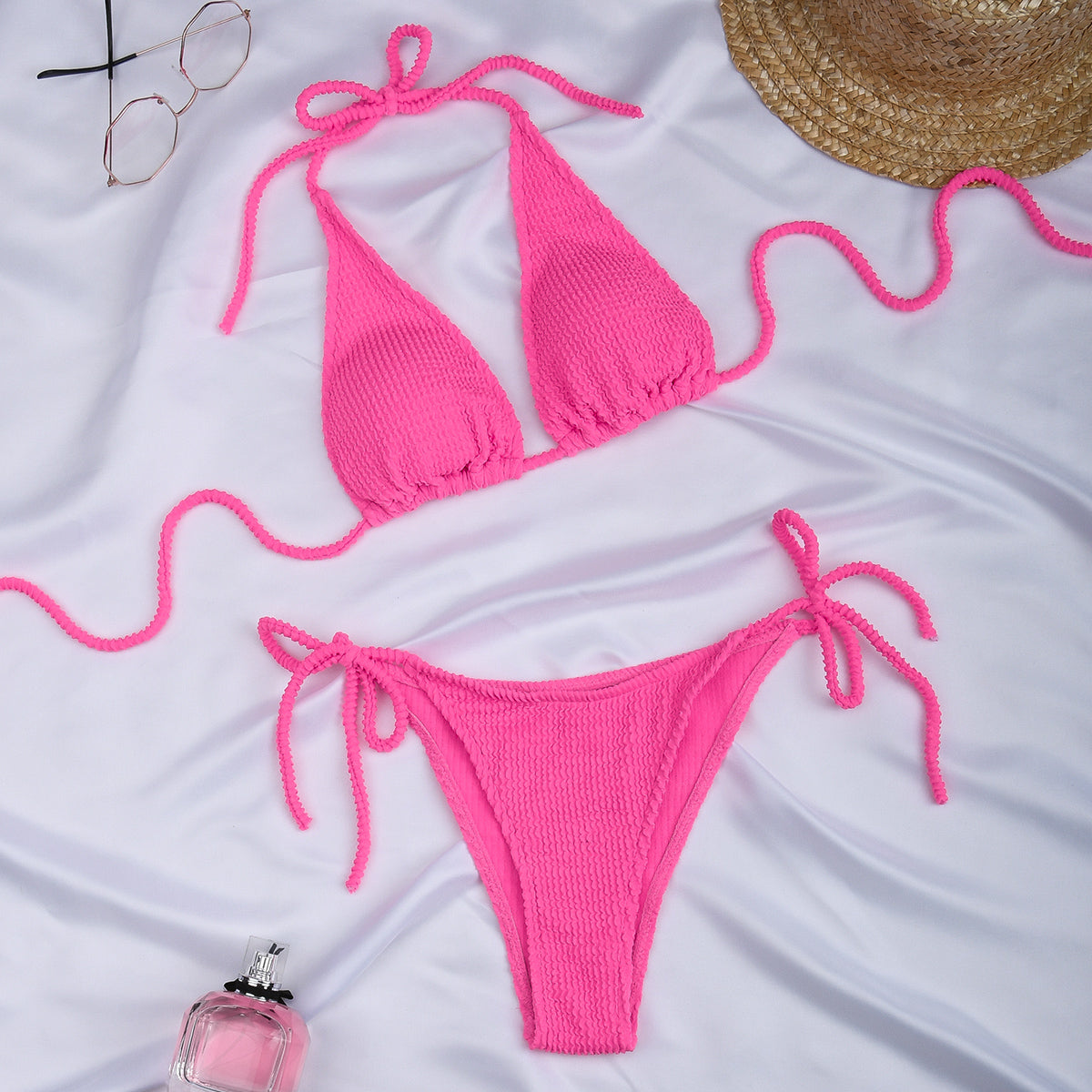 Two Piece Swimsuit Swimwear Solid Bandage Thong Brazilian Bather Micro Bikini Set Beachwear The Clothing Company Sydney