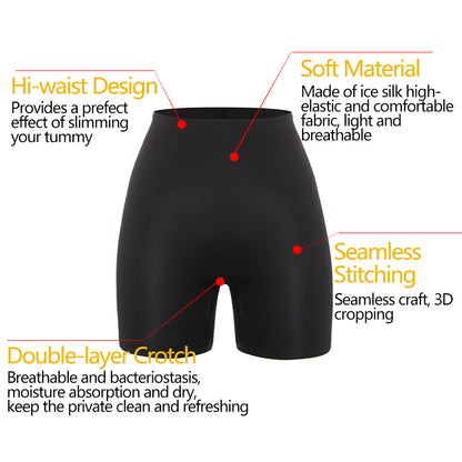 Women's Safety Slip Shorts Under Skirt Seamless Anti Chafing Boxer High Waist Boyshorts Anti-emptied Panties Yoga Short Pants The Clothing Company Sydney