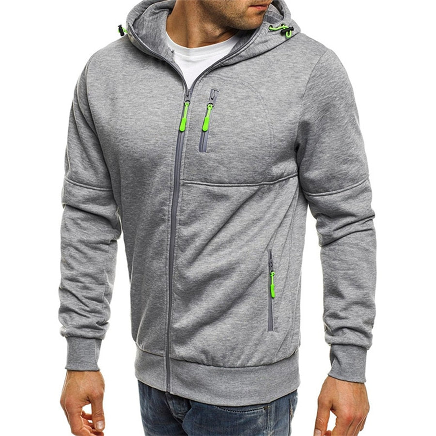 Men's Casual Hoodies Zipper Fashion Hooded Jacket Brand Solid Color Hoodie Sweatshirt The Clothing Company Sydney