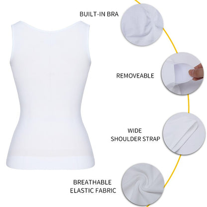 Padded Shaperwear Compression Camisole Body Shaper Woman Tummy Control Tank Tops Shapers Waist Trainer Corset Slim Vest The Clothing Company Sydney