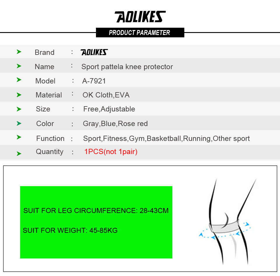 1 Piece Adjustable Knee Pad Knee Pain Relief Patella Stabilizer Brace Support for Hiking Soccer Basketball Running  Sport The Clothing Company Sydney