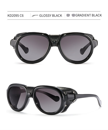 Luxury Steampunk Pilot Sunglasses Men and Women Shield Glasses UV400 Protection The Clothing Company Sydney