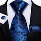 3 Piece Classic 100% Silk Men's Ties 8cm Blue Plaid Dot Striped Business Necktie Handkerchief Wedding Party Tie Set The Clothing Company Sydney