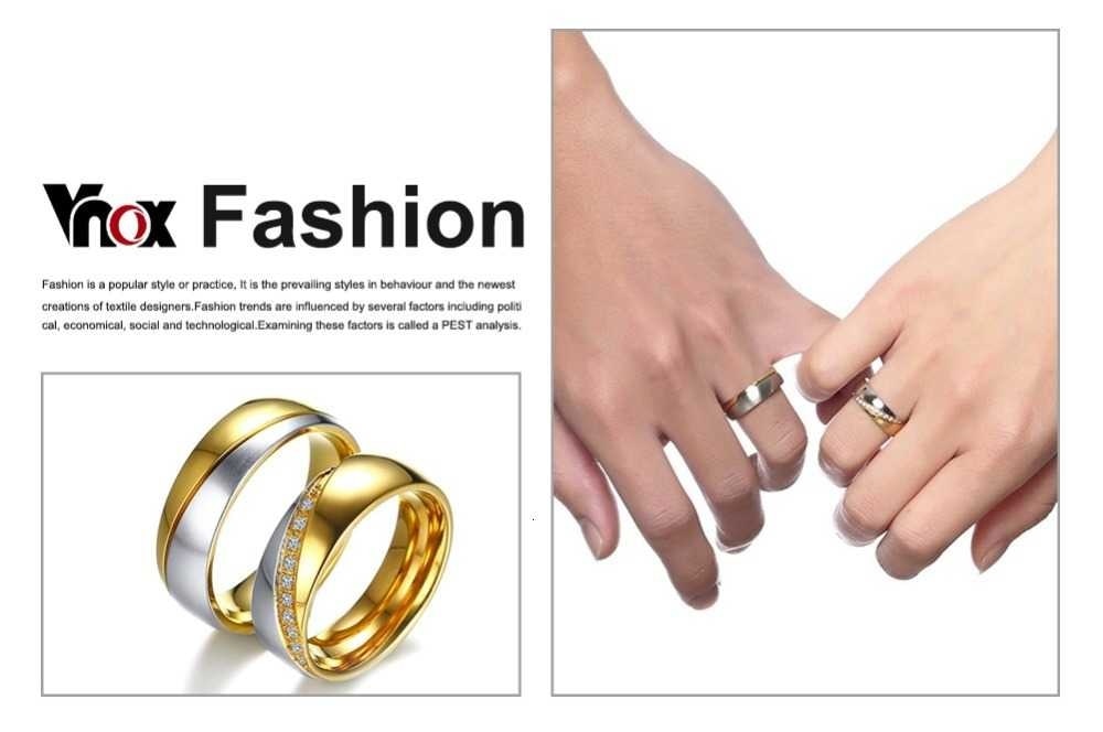 Temperament Wedding Rings For Women Men CZ Stones Stainless Steel Engagement Band Anniversary Personalized Gift Jewellery The Clothing Company Sydney