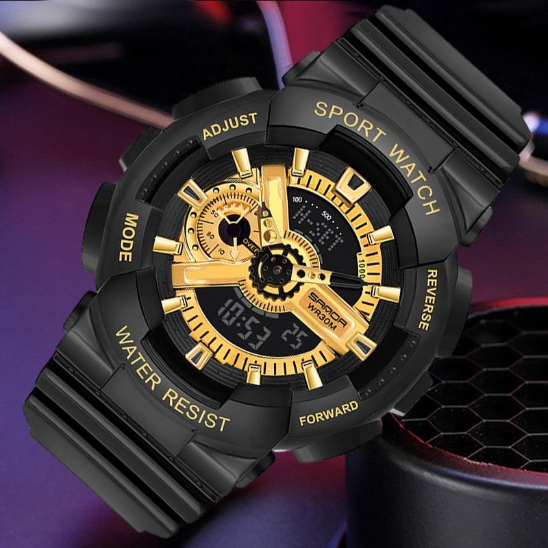 Sanda Military Army Sport Style Wristwatch Dual Display Men's Watch Clothing Company Sydney