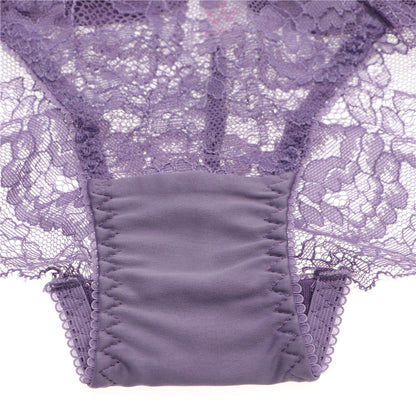 Ultra-Thin Gathered Plus Size Bowknot Floral Underwear Lace Strap Bra + Panties + Garte 3 Piece set The Clothing Company Sydney
