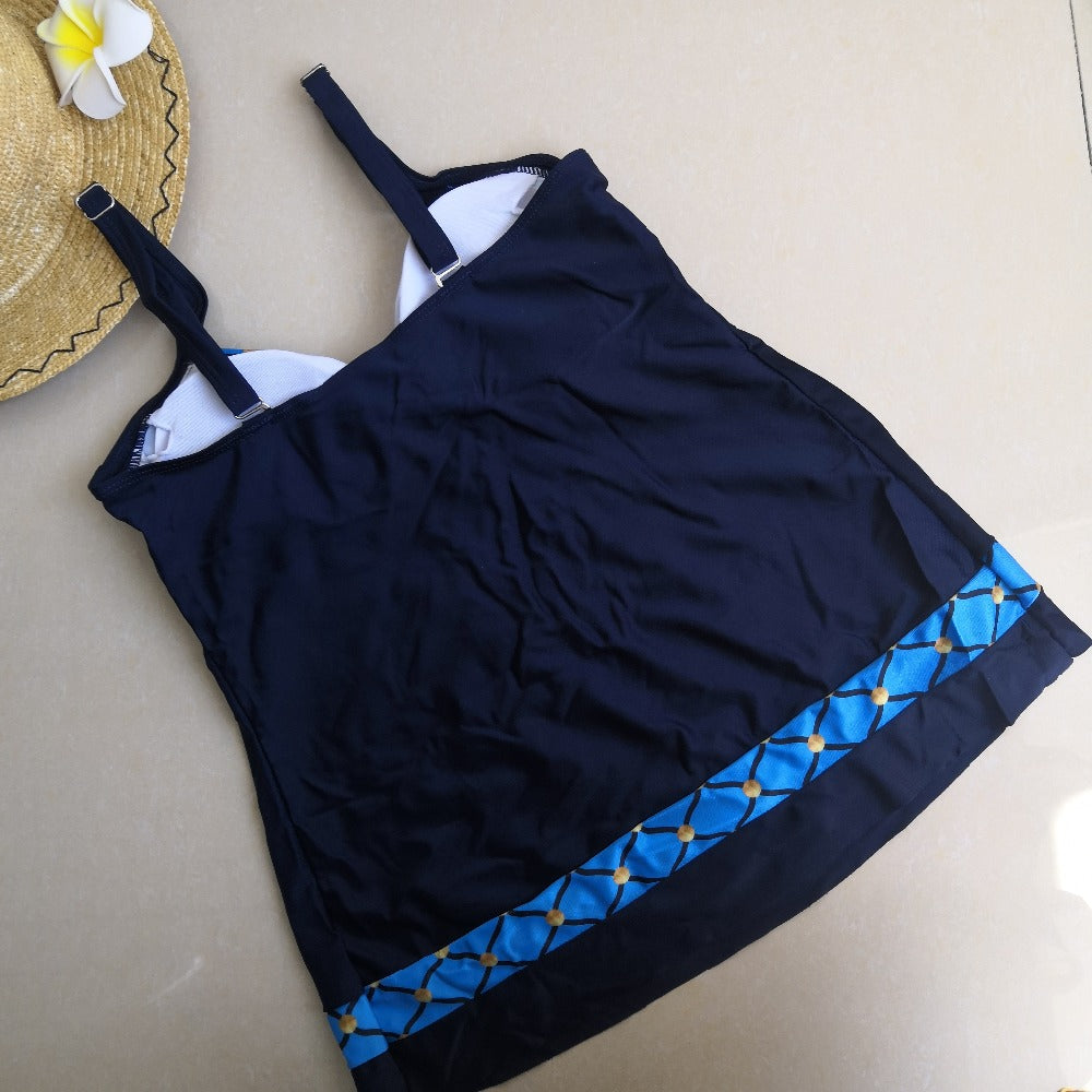 Plus Size Tankini Swimwear Plaid Bikini Bathing Suit Beach Wear Swimsuit Bow Tied Deep V Bodysuit Summer wear The Clothing Company Sydney