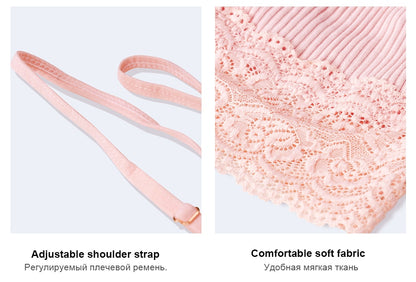 Homewear Seamless Ribbed Thin Bra  Wire Free Ladies Lace Bralette Backless Cotton underwear Lace Lingerie The Clothing Company Sydney