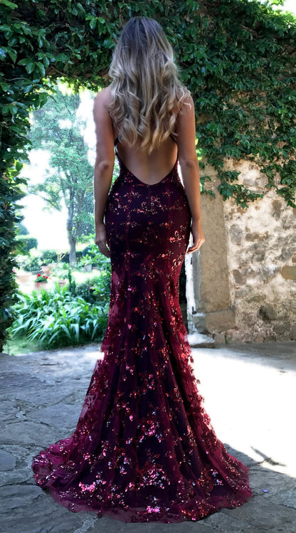 Cosy Dress Latest Party Cocktai Prom V-Neck Backless Spaghetti Strap Sleeveless Sequined Wedding Maxi Formal The Clothing Company Sydney