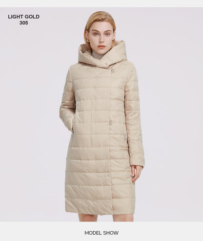 Women's Jacket Windproof Coat Mid Length Reversible Slider Quality Filling Parka The Clothing Company Sydney