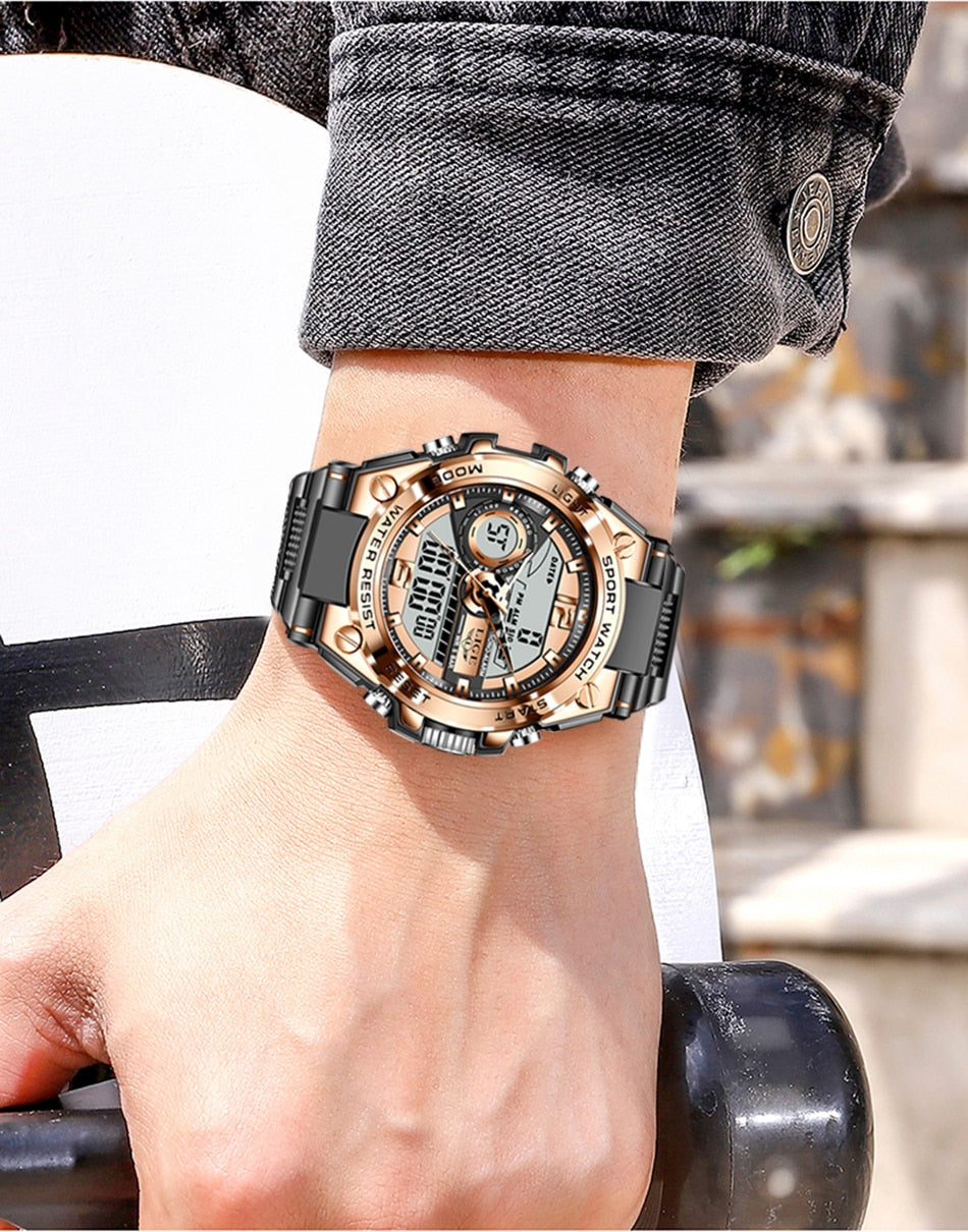 Digital Men Military Watch 50m Waterproof Wristwatch LED Quartz Clock Sport Watch Male Big Watches The Clothing Company Sydney