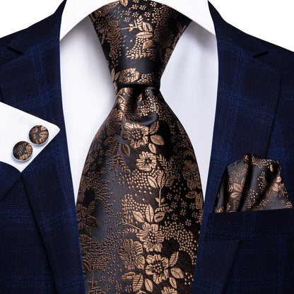 3 Piece 8.5cm Business Solid Paisley 100% Silk Men's Tie Neck Strip Ties for Men Formal Luxury Wedding Neckties Cufflinks Pocket Square The Clothing Company Sydney
