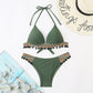 2 Piece Swimwear Swimsuit Tassel Black Ball Leopard Bikinis Set Push Up Bathing Suit Summer Brazilian Beach Wear The Clothing Company Sydney