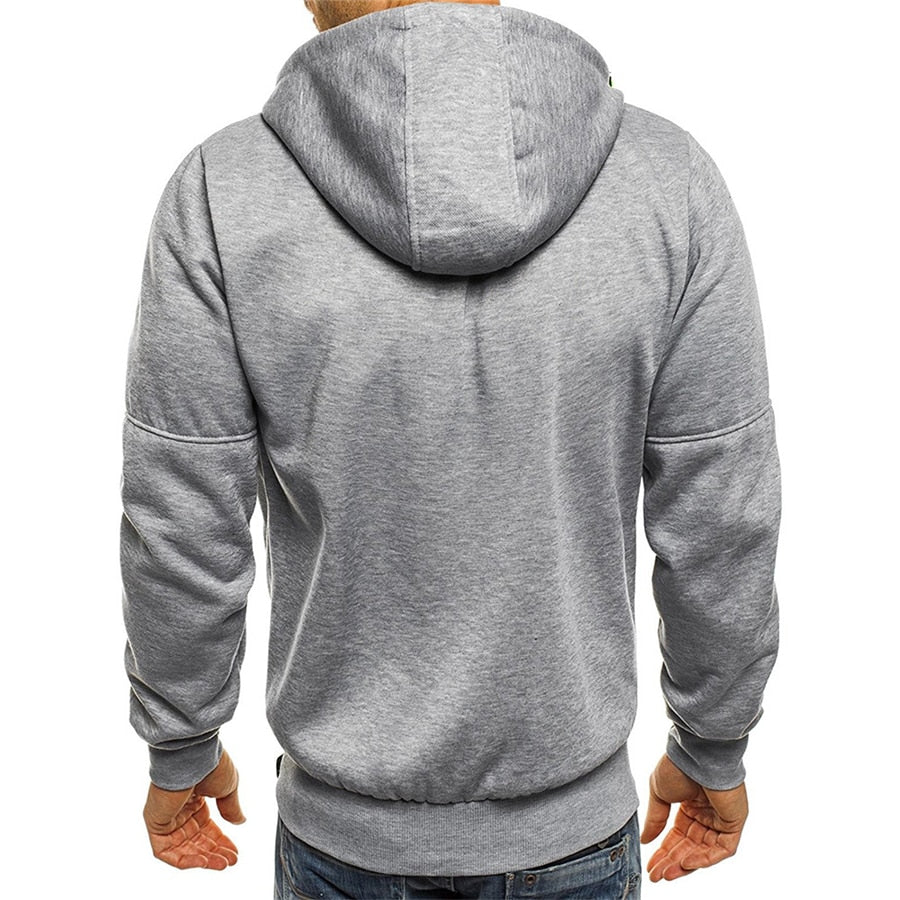 Men's Casual Hoodies Zipper Fashion Hooded Jacket Brand Solid Color Hoodie Sweatshirt The Clothing Company Sydney