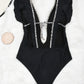 Ruffle One Piece Swimsuit Swimwear Female High Cut Brazilian Bather Monokini Bathing Suit Beachwear The Clothing Company Sydney