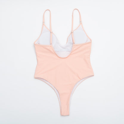 Solid One Piece Swimsuit Swimwear Bodysuit Swimsuit Push Up Monokini High Waist Bathing Suits Beach Wear The Clothing Company Sydney