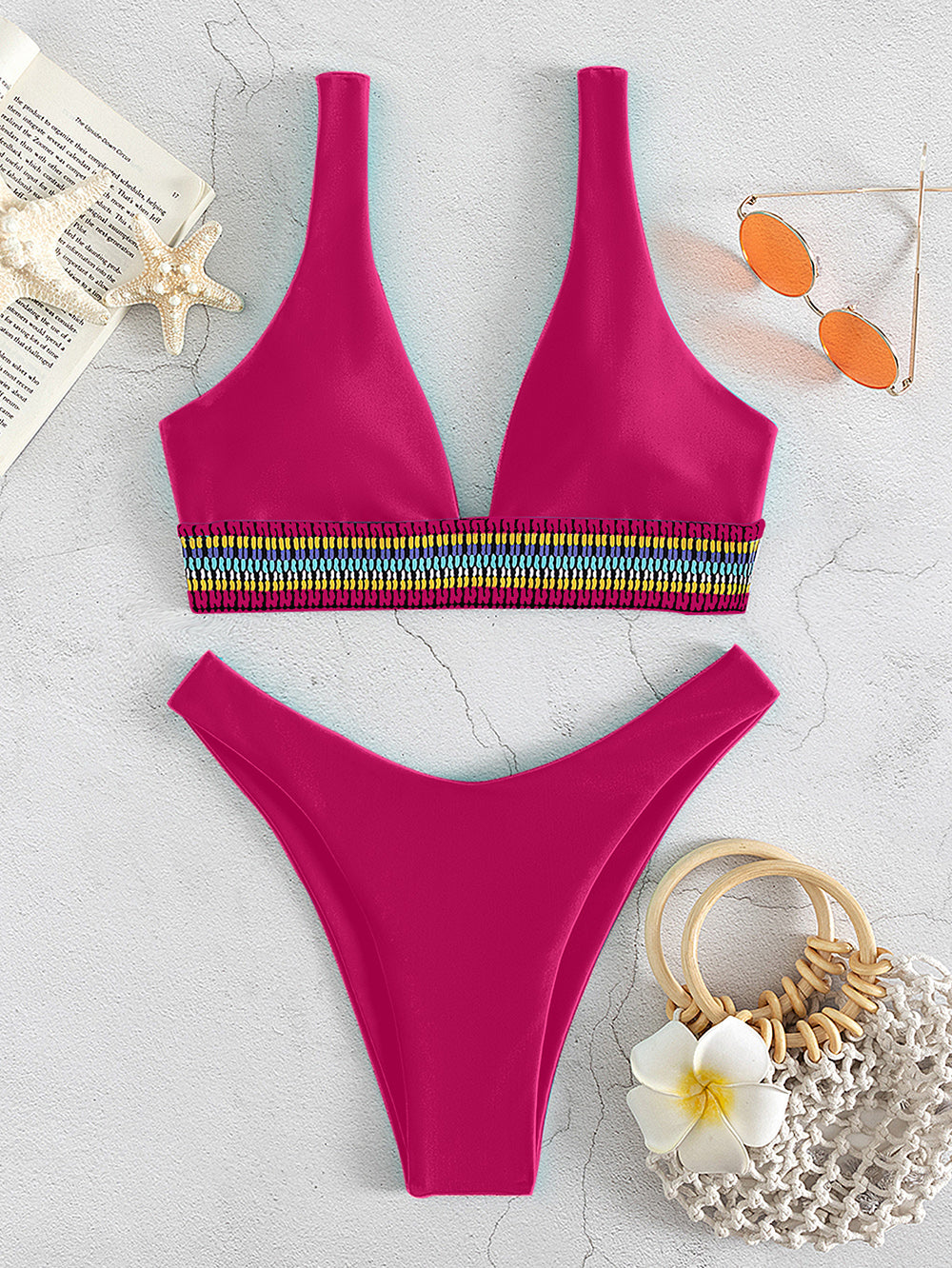 2 Piece  Swimwear Swimsuit Brazilian High Waist Bikinis Set Bathing Suit Swim for Summer Beach Wear The Clothing Company Sydney