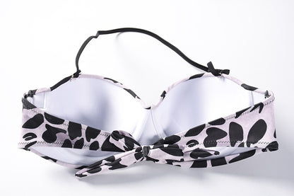 2 Piece Bandeau Bikini Swimwear Women Swimsuit Ruffle Bikini Set Push Up Bathing Suit Female Brazilian Leopard Swimsuit The Clothing Company Sydney