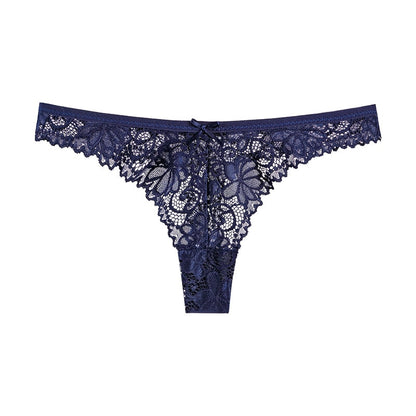 Lace Embroidery Underwear Lingerie T-back Thong Sheer Panties Hollow out Transparent Knickers The Clothing Company Sydney