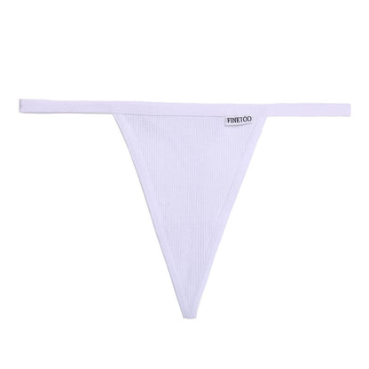 Women's Cotton Mix Underwear Ladies Thongs Panties Low Rise G-String Female T-Back Briefs Bikini Lingerie Solid Color Knickers The Clothing Company Sydney